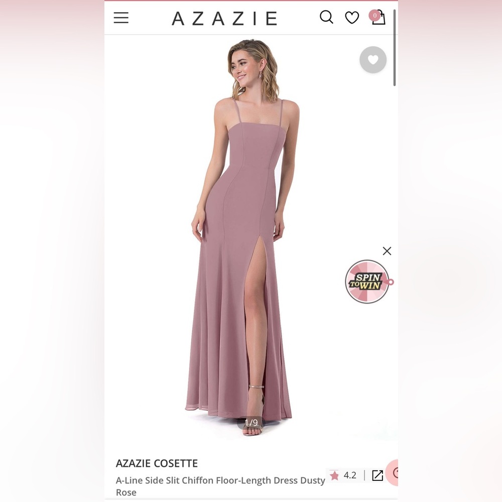 Azazie Cossette Dusty Rose size 4